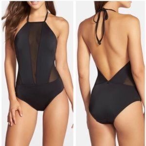 Ted Baker Mesh Panel Swimsuit